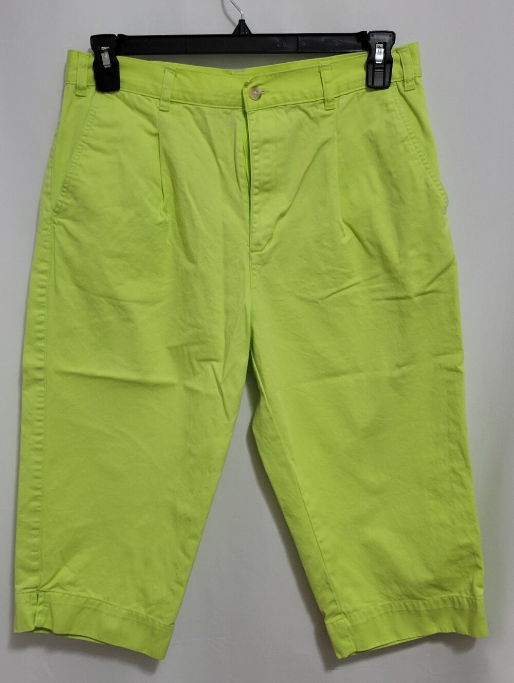 Mountain Lake Petite Women's Lime Green Capri Pants, Size 12P